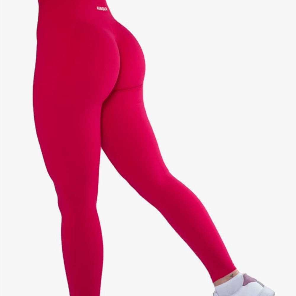 Seamless High-Waist Leggings Hot Pink - New